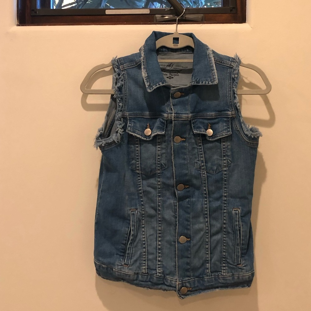 Free people denim vest